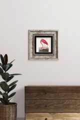 Flamingo Çerçeveli Taş Tablo 20 cm