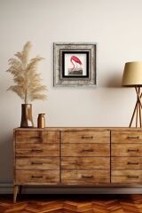 Flamingo Çerçeveli Taş Tablo 20 cm