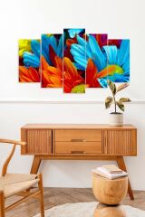 Çiçekler 5 Parçalı Mdf Tablo 60 x 100