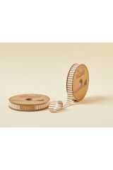 Biye Kalın Çizgili Katlı F13 Bej 2 cm 25 Metre %65 Koton %35 Polyester