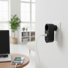 BUFFER® 2 USB,1 TYPE-C Girişli 1'li Çocuk Korumalı,Isıya Karşı Dayanıklı 2500Watt Termal Akım Korumalı Priz