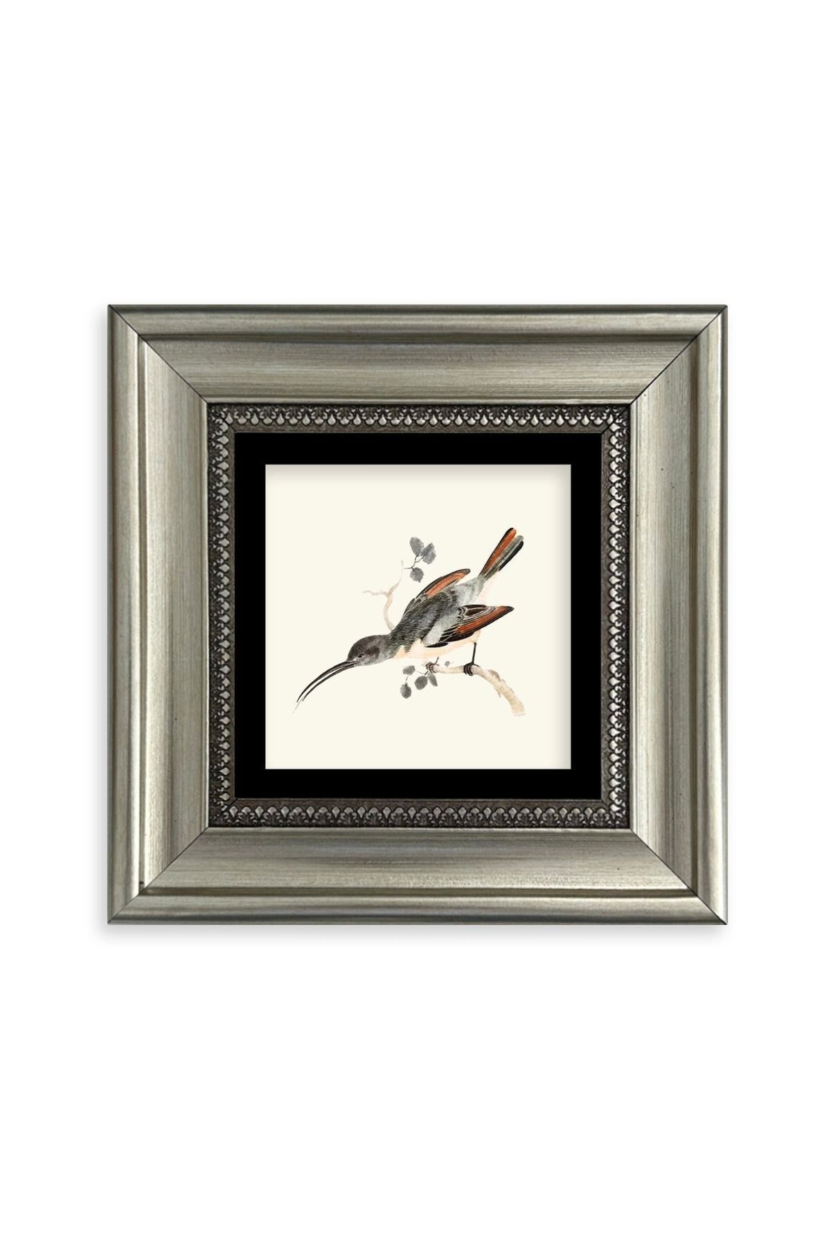 Uzun Gaga Çerçeveli Taş Tablo 20 cm