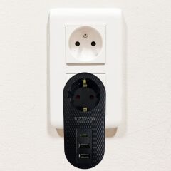 BUFFER® 2 USB,1 TYPE-C Girişli 1'li Çocuk Korumalı,Isıya Karşı Dayanıklı 2500Watt Termal Akım Korumalı Priz