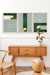 Soyut Ahşap Çerçeveli Tablo 50 x 70