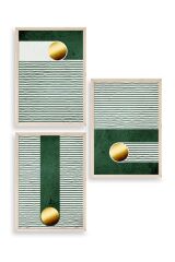 Soyut Ahşap Çerçeveli Tablo 23 x 30