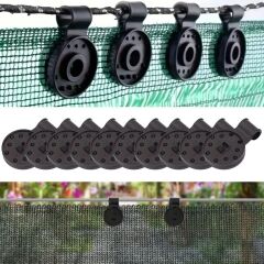 BUFFER® 10 Adet Güneşlik Filesi Sabitleme Klipsleri, Gölgelik Bezi ve Brandalar İçin Dayanıklı Plastik Kelepçe Kancaları