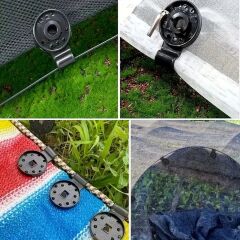 BUFFER® 10 Adet Güneşlik Filesi Sabitleme Klipsleri, Gölgelik Bezi ve Brandalar İçin Dayanıklı Plastik Kelepçe Kancaları