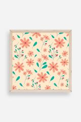 Çiçek Ahşap Çerçeveli Tablo 42 x 42