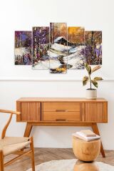 Manzara Doğa 5 Parçalı Mdf Tablo 60 x 100