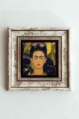 Kadın Çerçeveli Taş Tablo , Çerçeveli Taş Duvar Dekoru-enkcrcvtbl-00158 20 cm