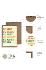 Motto Ahşap Çerçeveli Tablo 17 x 23