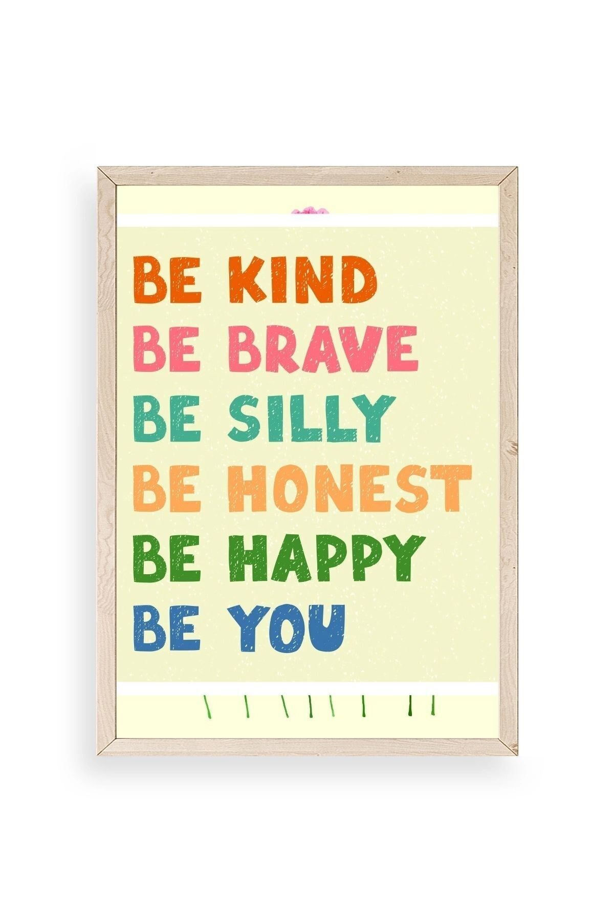 Motto Ahşap Çerçeveli Tablo 17 x 23