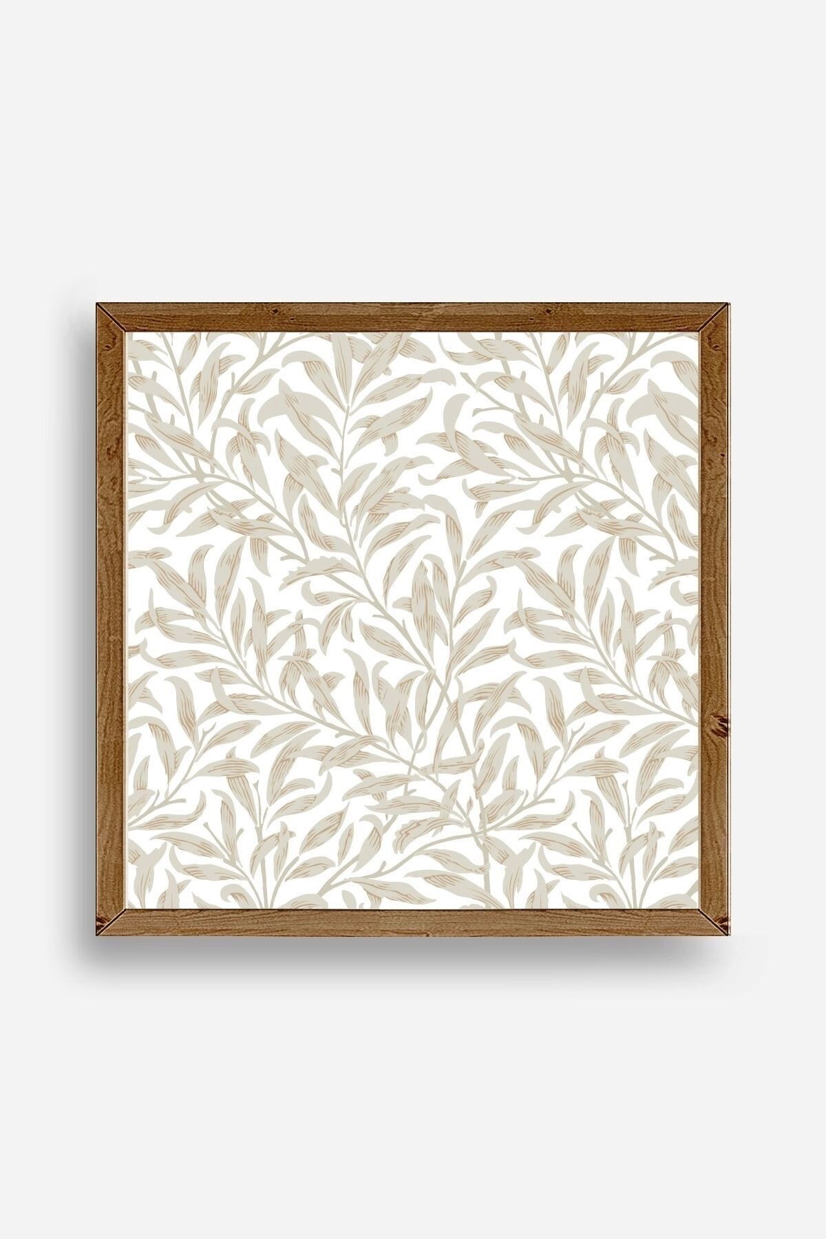 Yaprak Ahşap Çerçeveli Tablo 23 x 23