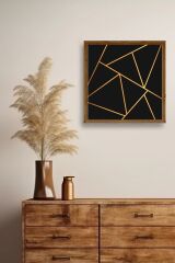 Üçgen Ahşap Çerçeveli Tablo 42 x 42