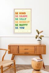 Motto Ahşap Çerçeveli Tablo 30 x 42