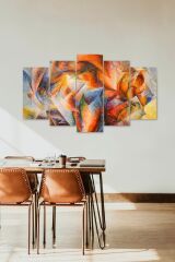 Düşündüren Manzara 5 Parçalı Mdf Tablo 60 x 100