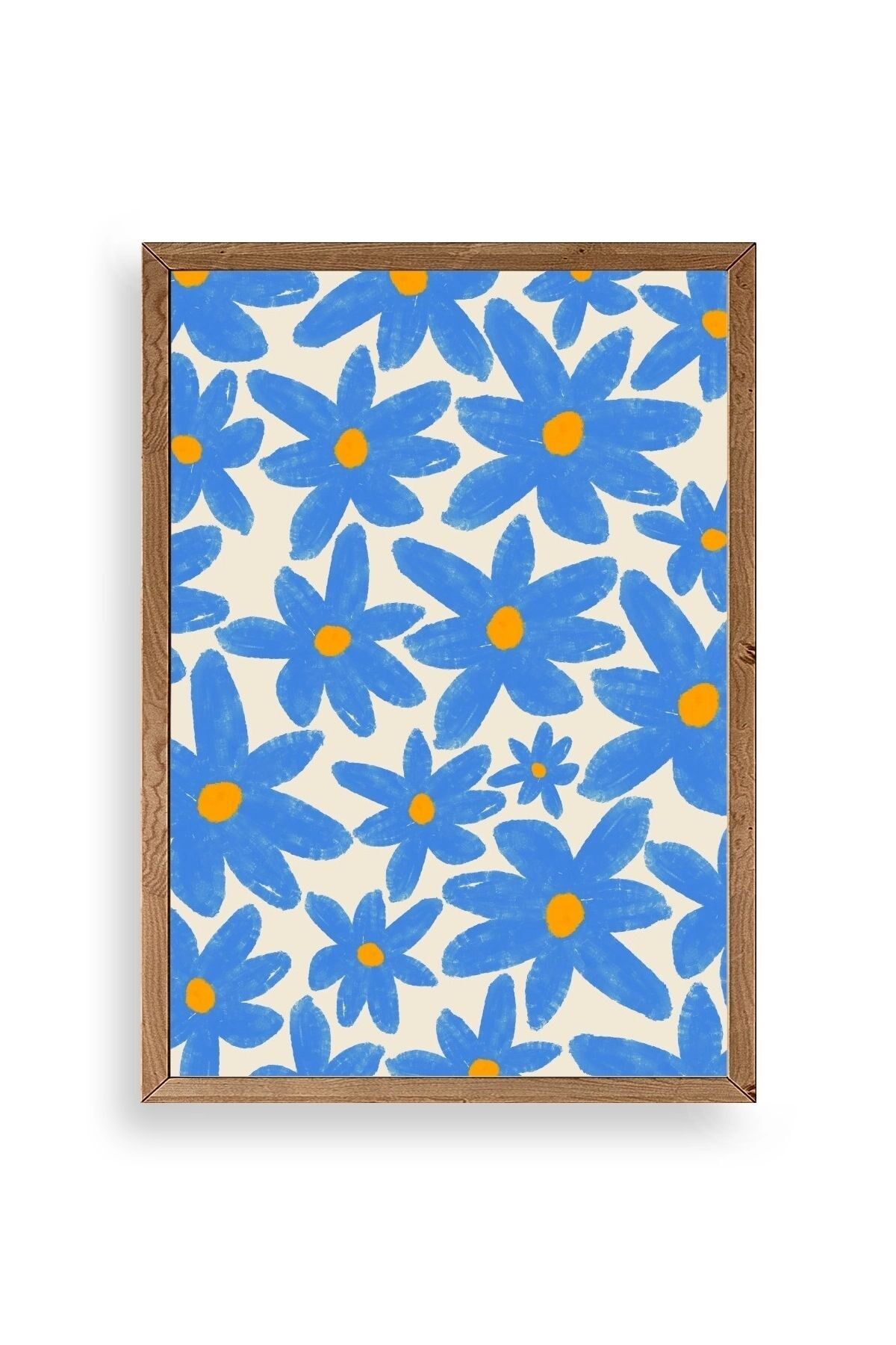 Çiçekler Ahşap Çerçeveli Tablo 23 x 30