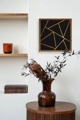 Üçgen Ahşap Çerçeveli Tablo 50 x 50