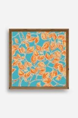 Yaprak Ahşap Çerçeveli Tablo 23 x 23