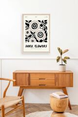 Çiçek Ahşap Çerçeveli Tablo 50 x 70