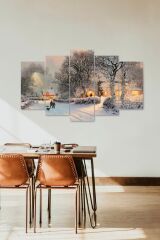 Manzara Doğa 5 Parçalı Mdf Tablo 60 x 100