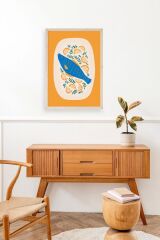 Balık Ahşap Çerçeveli Tablo 50 x 70