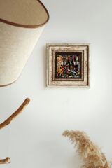 Çerçeveli Taş Tablo , Çerçeveli Taş Duvar Dekoru-enkcrcvtbl-00196 20 cm