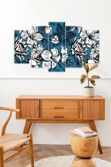 Çiçekler 5 Parçalı Mdf Tablo 60 x 100
