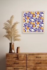 Çiçek Ahşap Çerçeveli Tablo 50 x 50