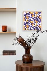 Çiçek Ahşap Çerçeveli Tablo 42 x 42