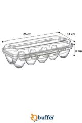 BUFFER® 10 Bölmeli Kilitli Kapaklı Yumurtalık Saklama Kutusu YU110