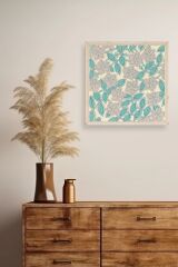 Çiçek Ahşap Çerçeveli Tablo 23 x 23