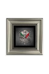 Osmanlı Arması Çerçeveli Taş Tablo 20 cm