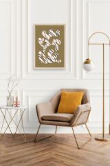 Soyut Ahşap Çerçeveli Tablo 17 x 23