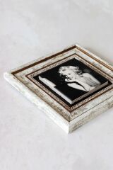 Marilyn Monroe Çerçeveli Taş Tablo , Çerçeveli Taş Duvar Dekoru-enkcrcvtbl-00151 20 cm