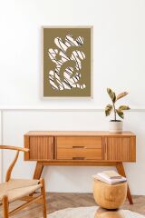 Soyut Ahşap Çerçeveli Tablo 50 x 70