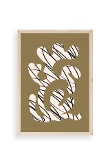 Soyut Ahşap Çerçeveli Tablo 23 x 30