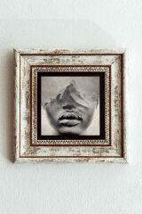 Kadın Çerçeveli Taş Tablo , Çerçeveli Taş Duvar Dekoru-enkcrcvtbl-00157 20 cm