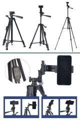 BUFFER® Telefon ve Fotoğraf Makinası Takılabilen Bluetooth Kumandalı 146 cm Tripod