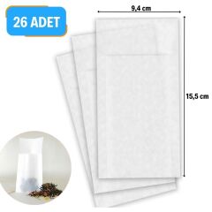 BUFFER® 26 Adet Pratik Kullan At Çay,Bitki Çayı,Filtre Kahve Demleme Poşeti Süzgeci