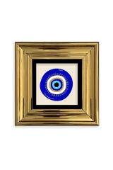 Nazar Boncuğu Çerçeveli Taş Tablo 30 x 30