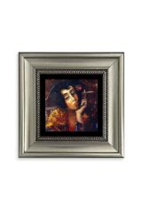 Kadın Çerçeveli Taş Tablo 20 cm