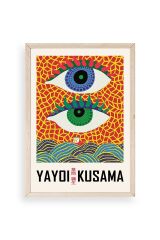 Yayoi Kusama Ahşap Çerçeveli Tablo 30 x 42