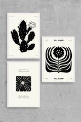 Modern Üçlü Ahşap Çerçeveli Tablo 30 x 40