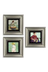 Kadınlar 3 lü Set Çerçeveli Taş Tablo 20 cm
