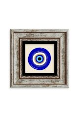 Nazar Boncuğu Çerçeveli Taş Tablo 20 cm