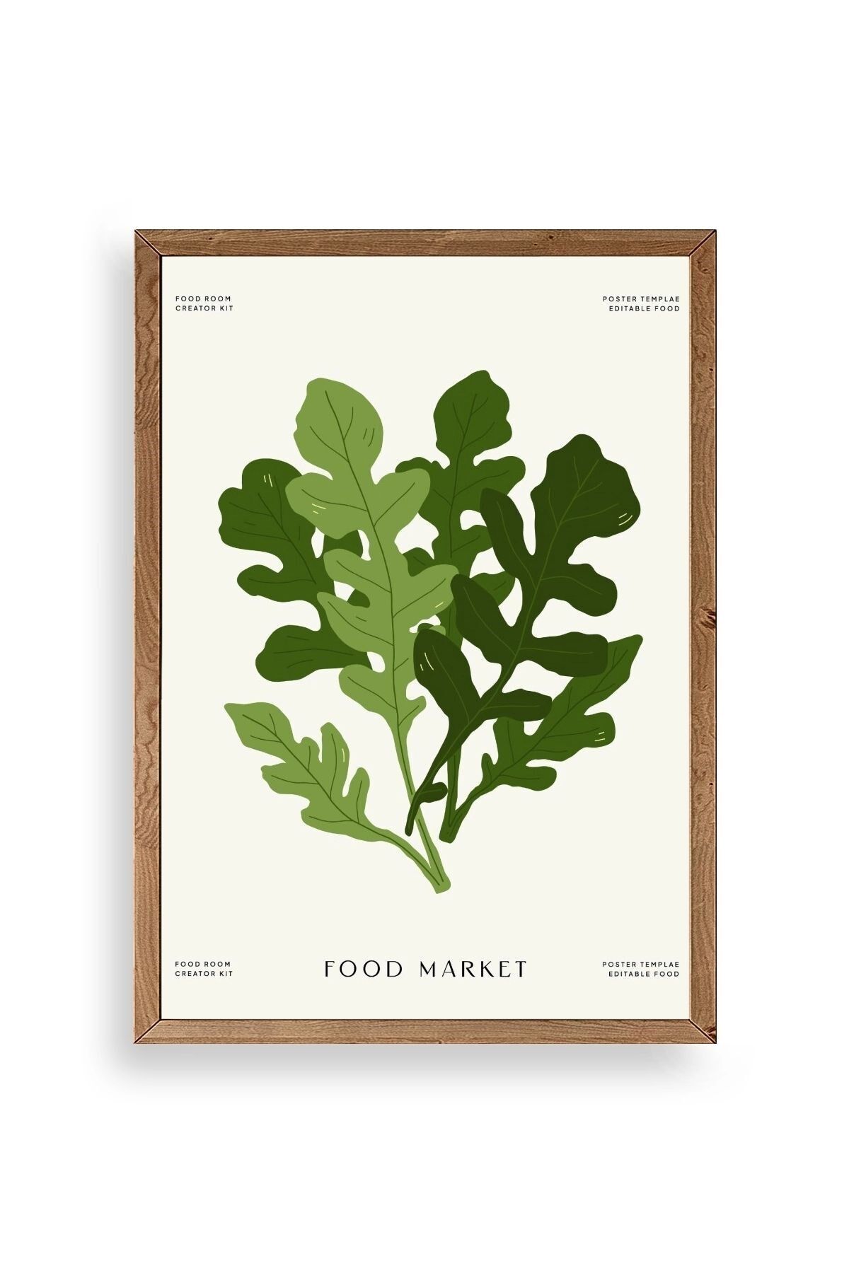 Yaprak Ahşap Çerçeveli Tablo 23 x 30