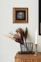 Osmanlı Arması Çerçeveli Taş Tablo 20 cm