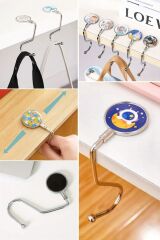 BUFFER® Masaya Takılabilen Çanta Askısı Çanta Tipi Pratik Metal Çanta Kanca