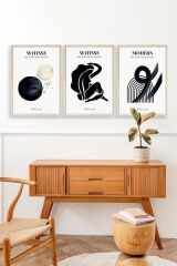 Matisse Üçlü Ahşap Çerçeveli Tablo 23 x 30